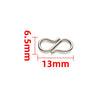 Stainless Steel 8Word Buckle Jewelry Accessories Electroplated Punk Style For Diy