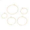 Stainless Steel 9 Word Circle Geometric Electroplated Women's Earrings Accessories