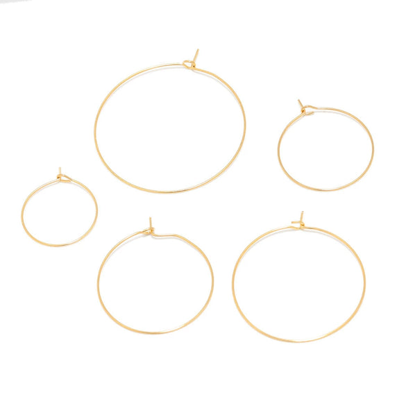 Stainless Steel 9 Word Circle Geometric Electroplated Women's Earrings Accessories