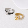 Stainless Steel Wrench Ring Electroplated With 18K Gold Trendy Cool Niche Design For Women
