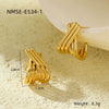 Stainless Steel Xshaped Vintage Earrings With Electroplating Treatment For Women