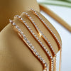 Stainless Steel Zircon Claw Chain Jewelry Necklace Bracelet Accessories