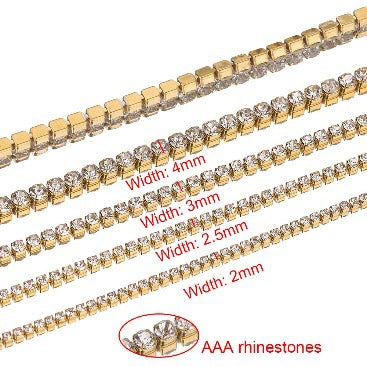 Stainless Steel Zircon Claw Chain Jewelry Necklace Bracelet Accessories