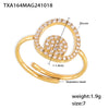 Stainless Steel Zircon Double Round Set Jewelry With Electroplating For Women Minimalist Style