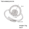 Stainless Steel Zircon Double Round Set Jewelry With Electroplating For Women Minimalist Style