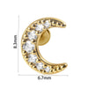 Stainless Steel Zircon Electroplated Heart Pattern Inner Tooth Lip Nail Snake Leaf Earrings