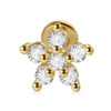Stainless Steel Zircon Electroplated Heart Pattern Inner Tooth Lip Nail Snake Leaf Earrings