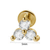 Stainless Steel Zircon Electroplated Heart Pattern Inner Tooth Lip Nail Snake Leaf Earrings