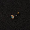 Stainless Steel Zircon Inlaid Women's Geometric Handmade Earrings