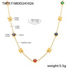 316L Stainless Steel Zircon Light Luxury Necklace Bracelet Suit Pvd Electroplated