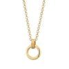 Stainless Steel Zircon Necklace Pendant Furnace Vacuum Plated 18K Gold Birthstone Valentine's Day Style