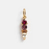 Stainless Steel Zircon Necklace Pendant Furnace Vacuum Plated 18K Gold Birthstone Valentine's Day Style