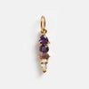 Stainless Steel Zircon Necklace Pendant Furnace Vacuum Plated 18K Gold Birthstone Valentine's Day Style
