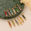 Stainless Steel Zircon Necklace Pendant With Vacuum Electroplated 18K Gold For December Birthstone Or Valentine's Day