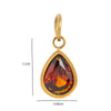 Stainless Steel Zircon Necklace Pendant With Vacuum Plating And December Birthstone For Valentine's Day