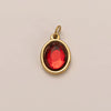 Stainless Steel Zircon Necklace Pendant With Vacuum Plating And December Birthstone For Valentine's Day