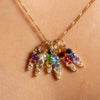 Stainless Steel Zircon Necklace Pendant With Vacuum Plating And December Birthstone For Valentine's Day