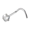 Stainless Steel Zircon Nose Ring Clawshaped Fivestar Love Sshaped Lshaped Electroplating Unisex