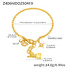 316L Stainless Steel Zircon Woven Twist Bracelet Fashion Geometric Accessories Electroplating