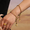 316L Stainless Steel Zircon Woven Twist Bracelet Fashion Geometric Accessories Electroplating