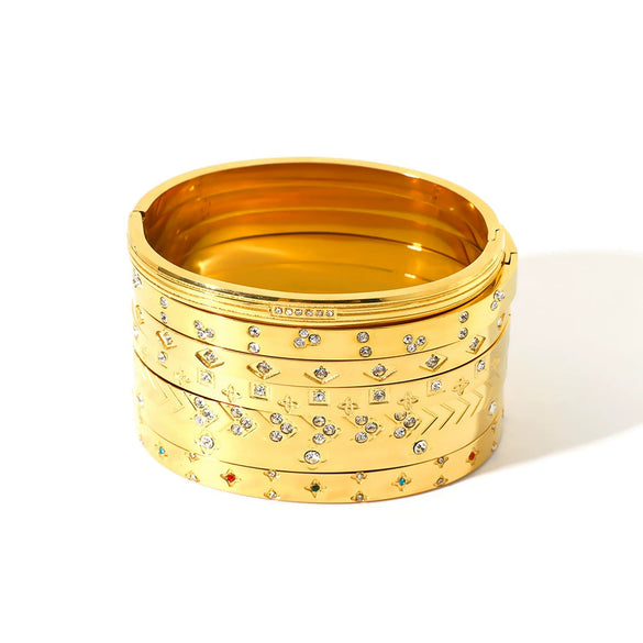 Star Moon Eye Bamang Star Bracelet Stainless Steel 18K Gold Plated Electroplated Jewelry