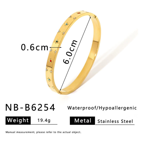 Star Moon Eye Bamang Star Bracelet Stainless Steel 18K Gold Plated Electroplated Jewelry