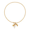 Starfish Pearl Women's Necklace In Titanium Steel With Geometric Shape And Electroplating