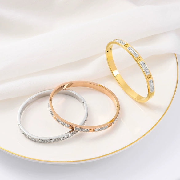 Starry Khaki Steel Bracelet Electroplated Fashion Jewelry