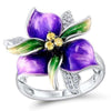 Statement Geometric Rose Petal Ring In Electroplated Metal For Women And Unisex Wear