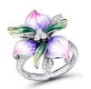 Statement Geometric Rose Petal Ring In Electroplated Metal For Women And Unisex Wear
