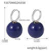 Steel Ball Earrings 316L Stainless Steel Geometric Pvd Electroplated For Women