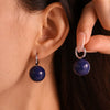 Steel Ball Earrings 316L Stainless Steel Geometric Pvd Electroplated For Women