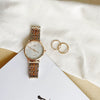 Steel Belt Quartz Watch Alloy Case Ordinary Glass Mirror Cold Style Retro Artistic For Female Students