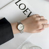 Steel Belt Quartz Watch Alloy Case Ordinary Glass Mirror Cold Style Retro Artistic For Female Students