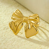 Steel Bow Ring And Scarf Buckle With Electroplating Fashion For Women