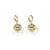 Steel Earrings Devil's Eye Geometric Style Electroplating