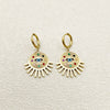 Steel Earrings Devil's Eye Geometric Style Electroplating