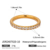 Steel Geometric Electroplated Ring Jewelry For Women