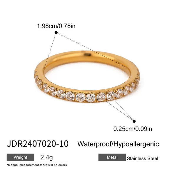 Steel Geometric Electroplated Ring Jewelry For Women