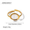 Steel Geometric Electroplated Ring Jewelry For Women