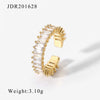 Steel Geometric Electroplated Ring Jewelry For Women