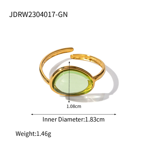 Steel Geometric Electroplated Ring Jewelry For Women
