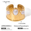 Steel Geometric Electroplated Ring Jewelry For Women