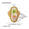 Steel Geometric Electroplated Ring Jewelry For Women