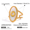 Steel Geometric Electroplated Ring Jewelry For Women