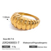 Steel Geometric Electroplated Ring Jewelry For Women