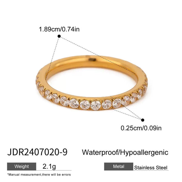 Steel Geometric Electroplated Ring Jewelry For Women