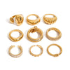 Steel Geometric Electroplated Ring Jewelry For Women