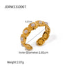 Steel Geometric Electroplated Ring Jewelry For Women