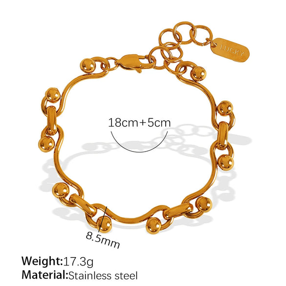 Steel Necklace Gold Plated Fashion Exaggerated Design All Match For Men And Women